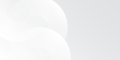 Absract white glowing geometric lines on gray background simple design