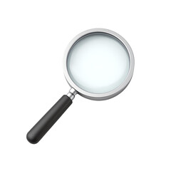 Magnifying glass on white isolate background