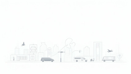 Explore our minimalist wallpaper design showcasing cashless transport icons and abstract lines, perfect for modern fintech and urban mobility themes.