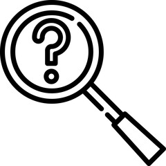 magnifying glass with question mark