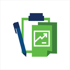 Illustration of financial data being analyzed or displayed on paper or screen.