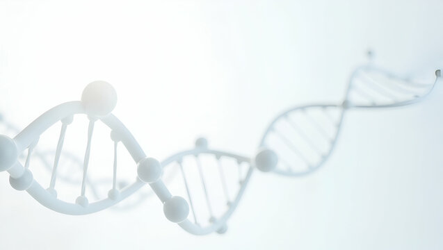 3D A subtle background highlighting genomic biomarker discovery through abstract molecular forms and open space. Ideal for showcasing the identification of key diagnostic indicators delivering a refin