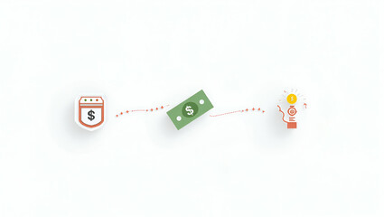 3D Modern Visual Narrative: Cute Icon Illustrating Instant Digital Asset Transfers via Secure Blockchain Channels for Efficient Global Fintech Transactions