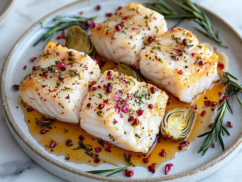 elegant monkfish with saffron sauce,