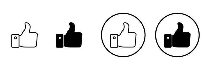 Obraz premium Like icon vector. Thumbs up sign and symbol. Hand like