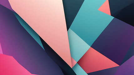 Abstract Geometric Design Pink Teal Purple Background Texture