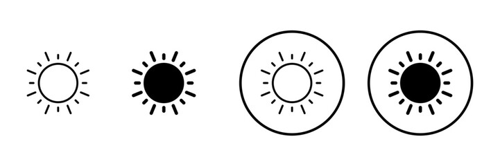 Sun icon vector. Brightness sign and symbol
