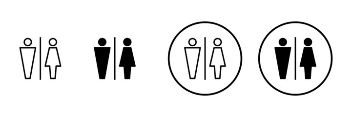 Toilet icon vector. Girls and boys restrooms sign and symbol. bathroom sign. wc, lavatory