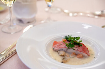 美味しい鮑のカルパッチョ