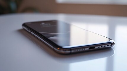 Modern Smartphone on White Surface