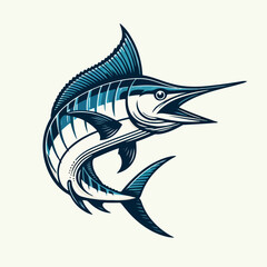 marlin fish vector illustration