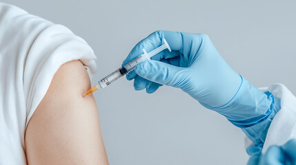 Vaccination action healthcare facility medical procedure clinical environment close-up view health awareness