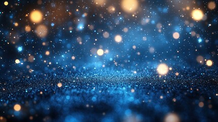 Obraz premium Sparkling Blue Glitter Abstract Background