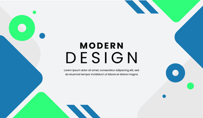 Blue and green abstract geometric background vector illustration