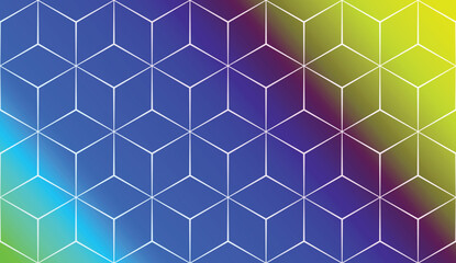 Fototapeta premium Layout With Curved Line. Abstract Hipster Pattern. Gradient Background. Design For Screen, Presentation, Wallpaper. Holiday Object. Vector Illustration