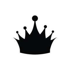 silhouette crown isolated on white
