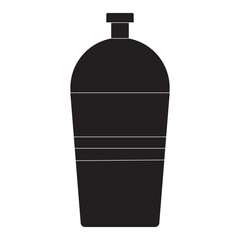 drink bottle and glass icon logo vector design