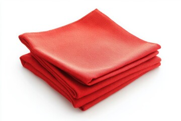 Reusable cloth napkins isolated on white background for eco-friendly dining and table setting