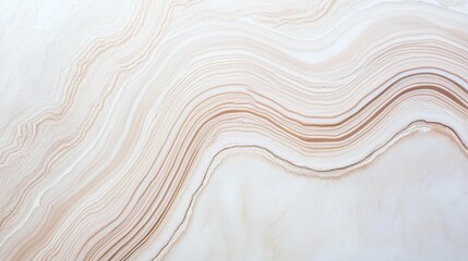 Obraz premium A smooth, textured surface with flowing lines in soft beige and white tones, resembling natural stone or abstract art.