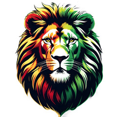 lion head vector illustration reggae 