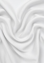 Obraz premium Soft white fabric folds create elegant curves and a calming mood. AI Generated