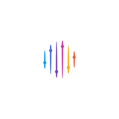 sound of human people tunning, circle shape minimalist