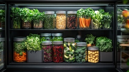 A Modern Pantry: Fresh Produce in Glass Jars
