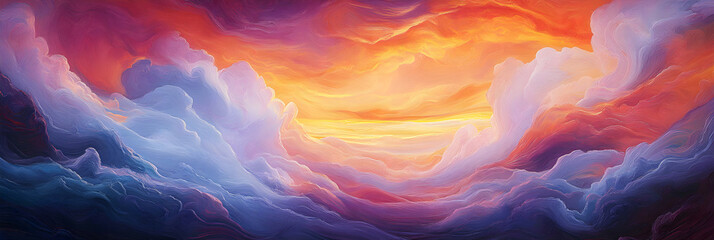 Ethereal Whispers of the Sky: A Tranquil Dance of Wispy Clouds at Sunset