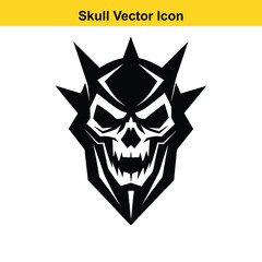 Skull and crossbones with white background.