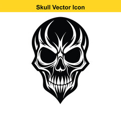 Skull and crossbones with white background.