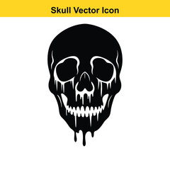 Skull and crossbones with white background.