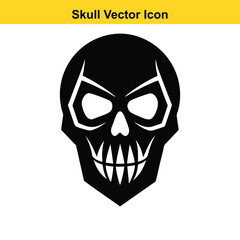 Skull and crossbones with white background.