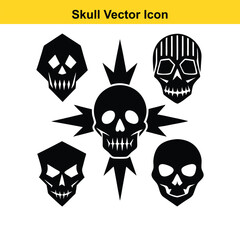 Skull and crossbones with white background.