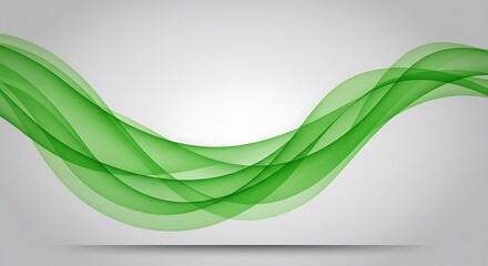 Emerald Flow Green Wave Abstract Serene Green Swirls Fluid Green Forms Whispers Of Green Translucent Green Motion Dancing Green Lines AI Generated