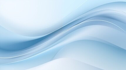 Fototapeta premium Light Blue Flowing Curves Modern Minimalist Style Background Image 
