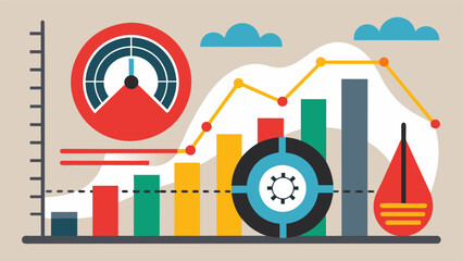 Obraz premium A graph showing the historical data of tire pressure readings for a specific vehicle.. Vector illustration