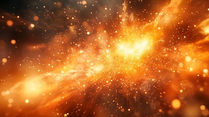 Cosmic explosion in fiery nebula