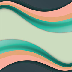 Wave with space for text.