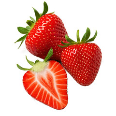 strawberry on white background