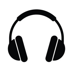headphones icon on white background