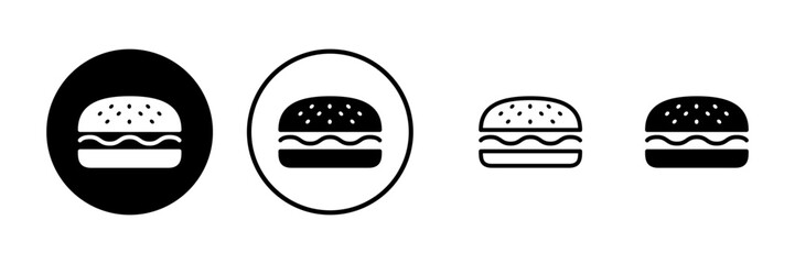 Burger icon vector illustration. burger sign and symbol. hamburger