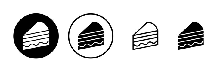Cake icon vector illustration. Cake sign and symbol. Birthday cake icon