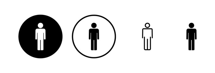 Man icon logo design. male sign and symbol. human symbol