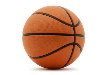 Fototapeta premium 3D Orange Basketball with Black Lines