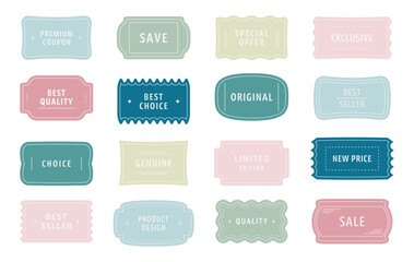 ポップなデザインのフレームセット　枠　囲い　ベクター　イラスト　バリエーション　グラフィック