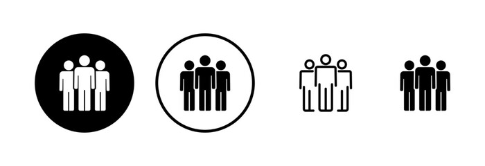 people icon logo design. person sign and symbol. User Icon vector
