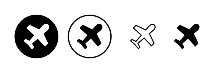 Plane icon logo design. Airplane sign and symbol. Flight transport symbol. Travel sign. aeroplane
