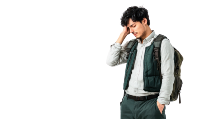 Hiking adventure in nature outdoor exploration action scene forest environment thoughtful perspective