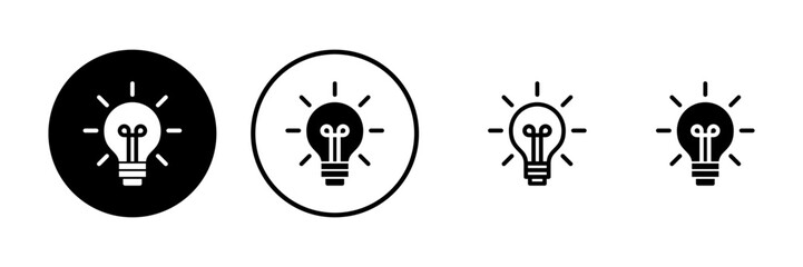 Lamp icon vector illustration. Light bulb sign and symbol. idea symbol.