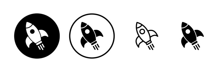 Obraz premium Rocket icon vector illustration. Startup sign and symbol. rocket launcher icon
